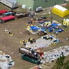 Staging platform for collection of hazardous waste
